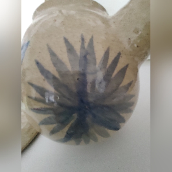 Sonny Fletcher Delph Blue Daisy vintage pottery pitcher W/ lid - Picture 10 of 11